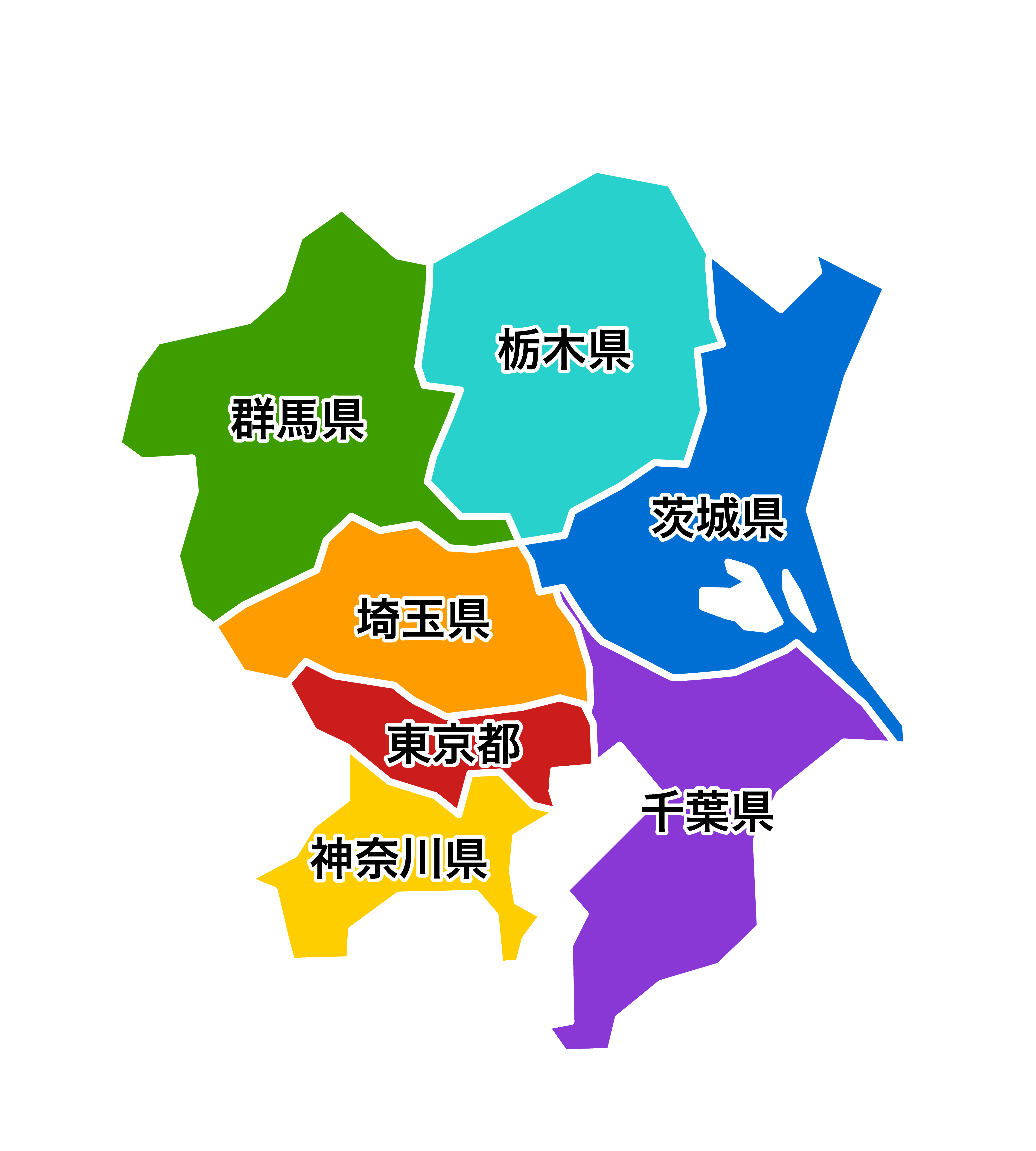 関東地方対応エリア地図
